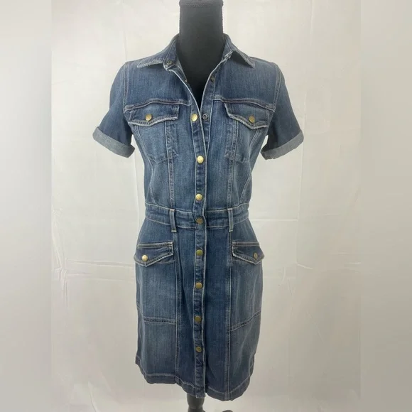 Current Elliot Denim Trucker Dress. Sold Out. Nordstrom Exclusive. Size 1 - Picture 3 of 7